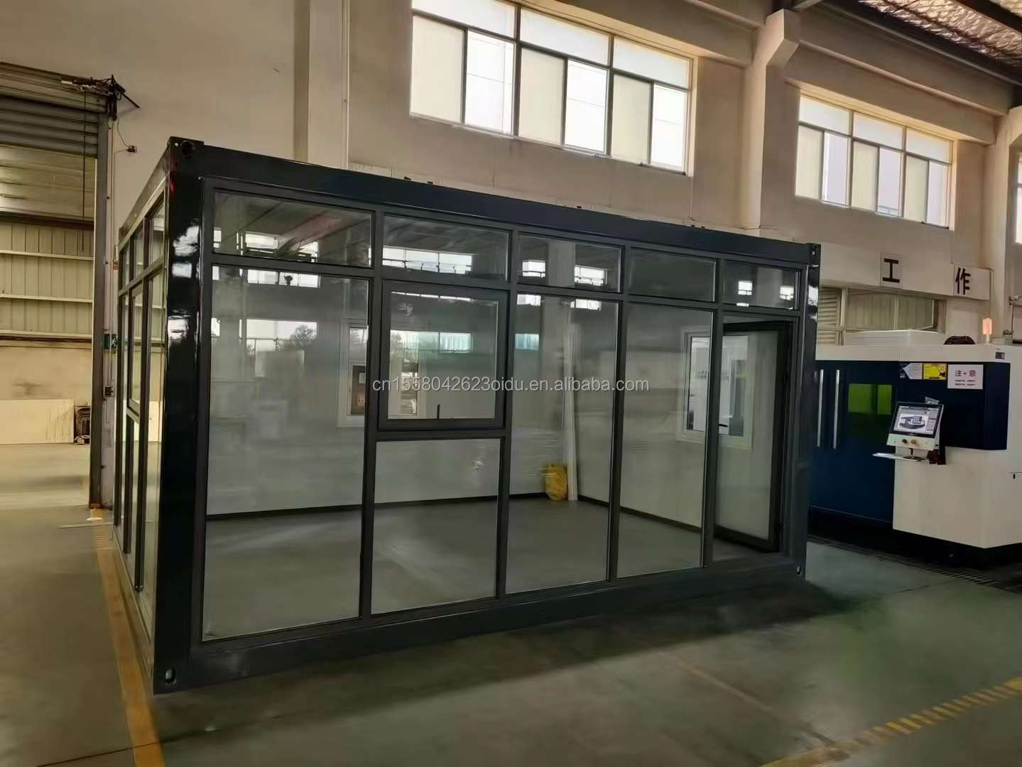 Aluminum Alloy Windows Luxury Modern Wooden Workshop Display Cabinet for Apartment or Holiday House Storage Solution