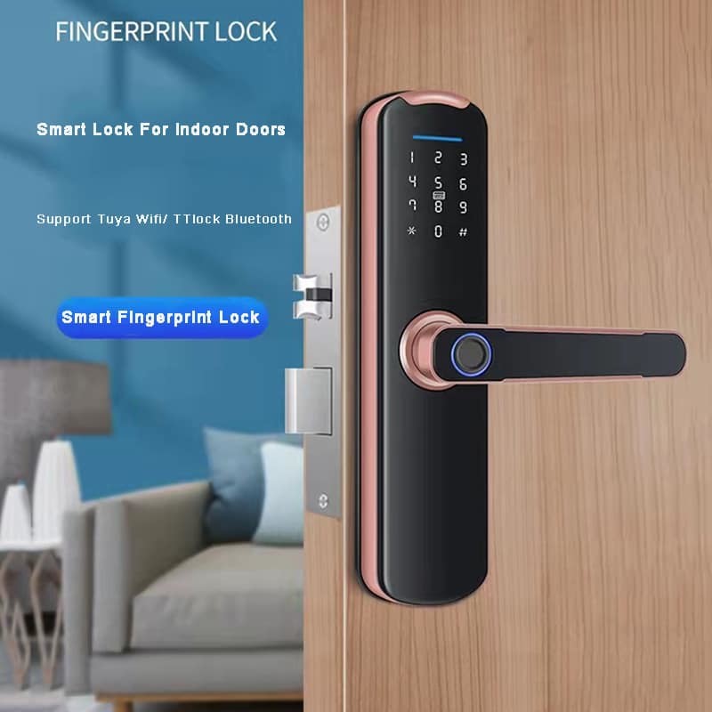 Office TTlock Smart Lock , 38mm-48mm Fingerprint Smart Door Lock