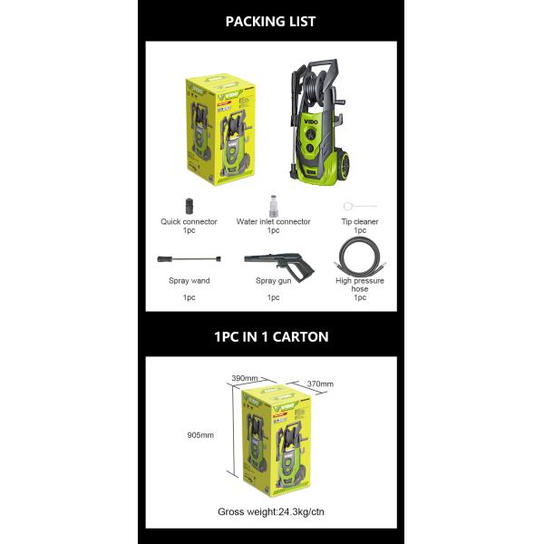 130bar 2800W 7L/Min High Pressure Water Jet Washer