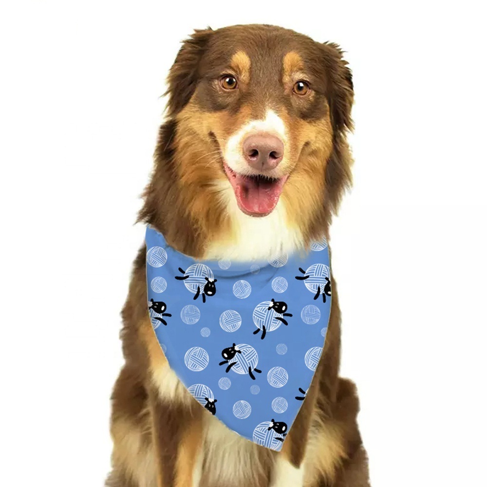 Blank Sublimation Pet Scarf DIY Custom Printed Polyester Sublimation Dog Bandana