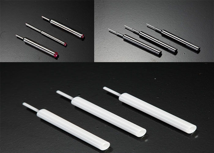 Straightness and Stiffness Coil Winding Nozzles - Ruby Tipped Wire Guide Nozzle