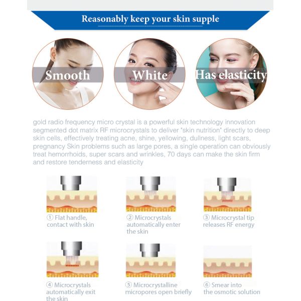 Fractional Gold RF Microneedle Machine Scar Stretch Mark Removal Face Lifting Skin Rejuvenation Beauty Equipment