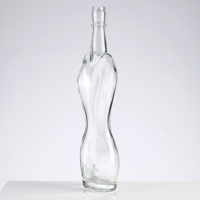 Glass Collar 500ml 50cl Woman Body Shape Whisky Spirits Rum Bottle with Tamper Evident Cap