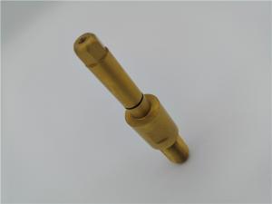 China Grinding CNC Lathe Parts Precision Shaft Yellow Plated Titanium Surface on sale