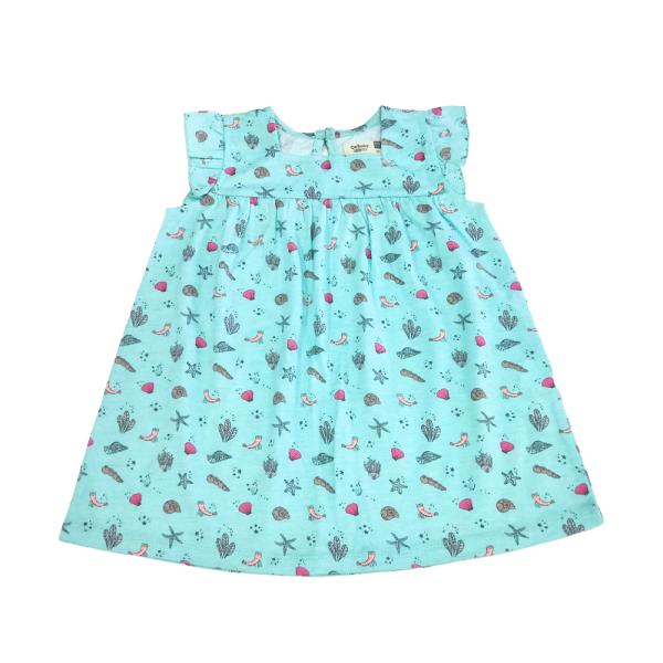 Summer Outlet Flower Decorate Baby Dress in Shoulderless Style for Toddlers' Clothing