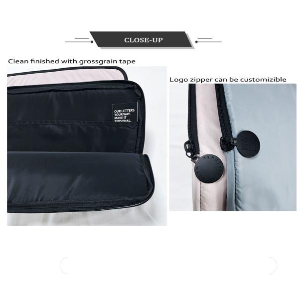 100% Polyester 13 Inches Zippered Sleeve Laptop Bag