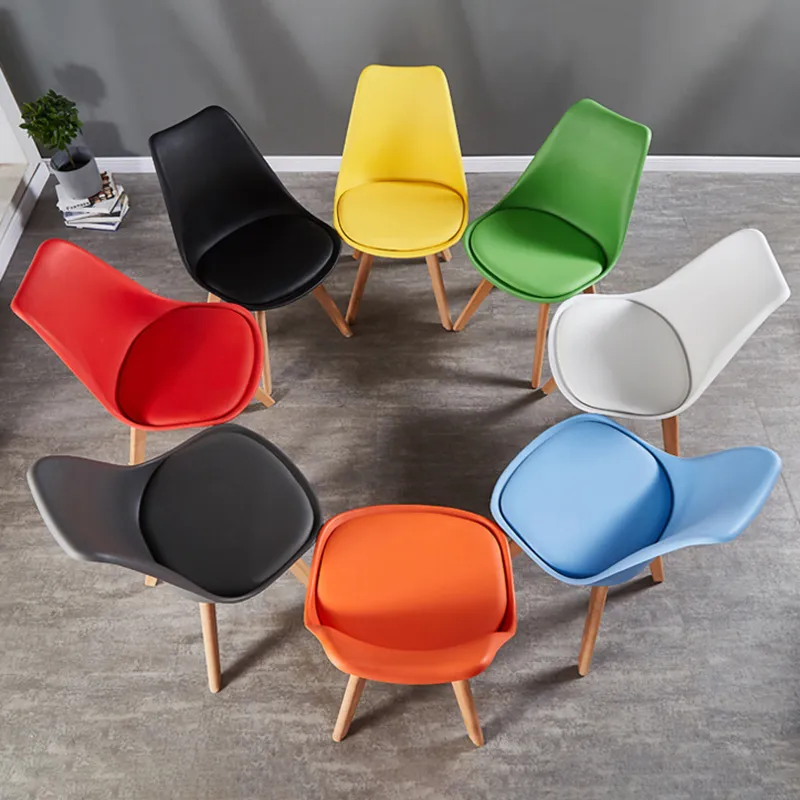 Dining Chairs PU Faux Leather Side with Beech Wood Leg Upholstered Accent for Room Living Bedroom