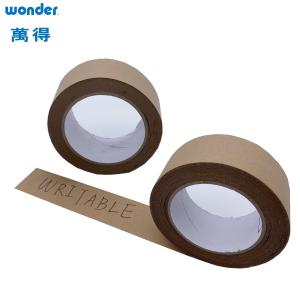 China Gummed Brown Paper Packing Tape ,Writable Base Self Adhesive Paper Kraft Tape on sale