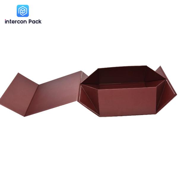 Folding Boutique Luxury Gift Packaging Boxes 25x14cm Partially Hot Gold