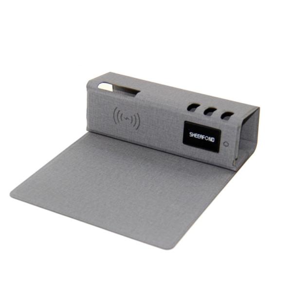 Multifunctional Foldable PU Leather Wireless Charging Mouse Pad Rectangle