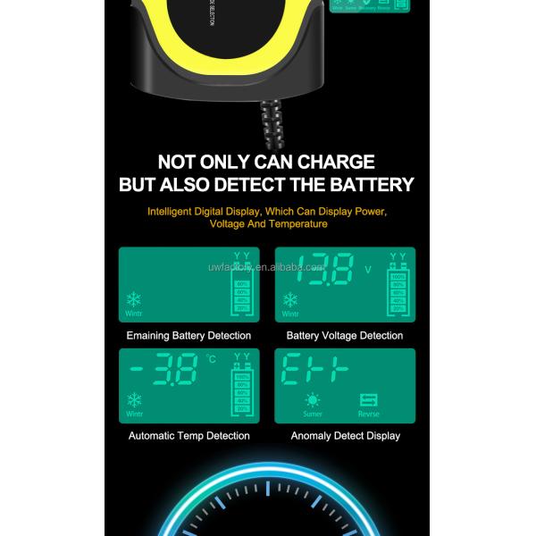 EU AU US UK JP Smart Pulse Repair AGM Gel Lead Acid Battery Charger 12V 15A 10A 8A 7A 6A 5A for Auto Motorcycle Truck