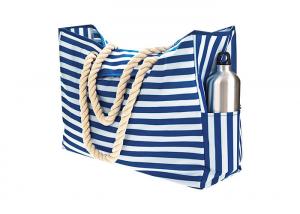 Quality Blue Sky Oxford Waterproof Beach Bags 12A Polyester Canvas Tote Bags wholesale