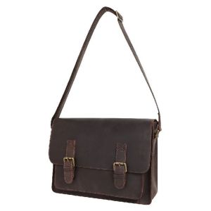 Brown Retro First Layer Cowhide Satchel Shoulder Bag