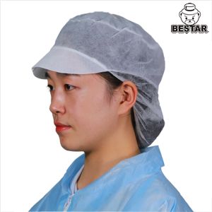 Quality Nonwoven SPP Disposable Snood Caps Spunbond Bouffant Cap With Hairnet wholesale