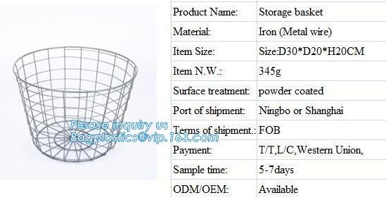 Lined Utility Metal Wire Storage Bin Laundry Basket with Handles for Heavy Duty Use In Office, Craft Room, Kitchen, Pant