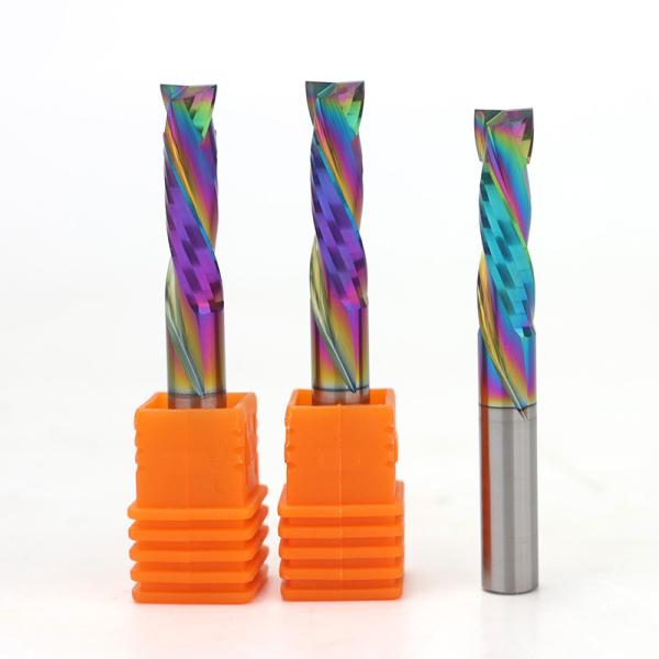 Manufacturer Hot Sales Cabide End Mill 2Flute Spiral up and Down Cut CNC Bit Composition Router Bits for Wood Woodworking