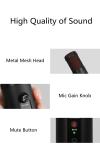 GESTTON USB C Condenser Microphone With Sound Card High Sensitivity