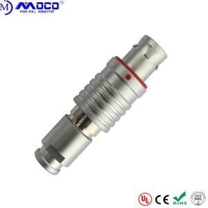 Front Sealed Straight Male 2 - 9 Pin Circular Connector Push Pull Self Latching