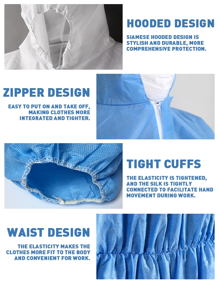 Waterproof Disposable Surgical Gown Non Woven Medical Protective Clothing