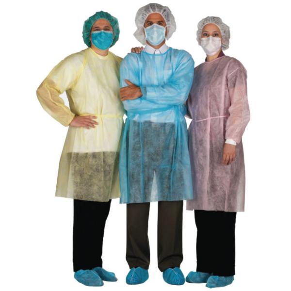 Direct deal，the best selling isolation gown，SMS，blue,L&XL surgical isolation gown