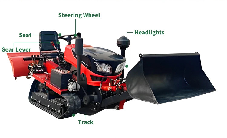 Rubber Track Small And Medium Farm 25Hp 35Hp Mini Farm Tractor