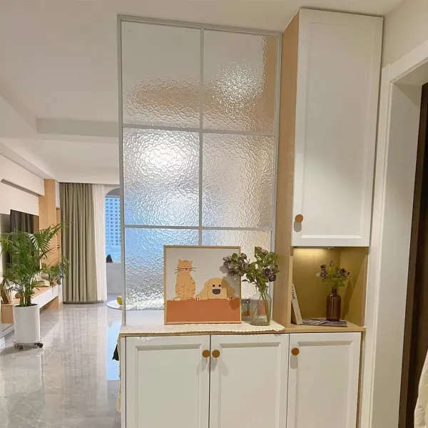 5+5mm Decorative Glass Sheet Laminated Corrugated Glass Panels For Sun Room Ceiling