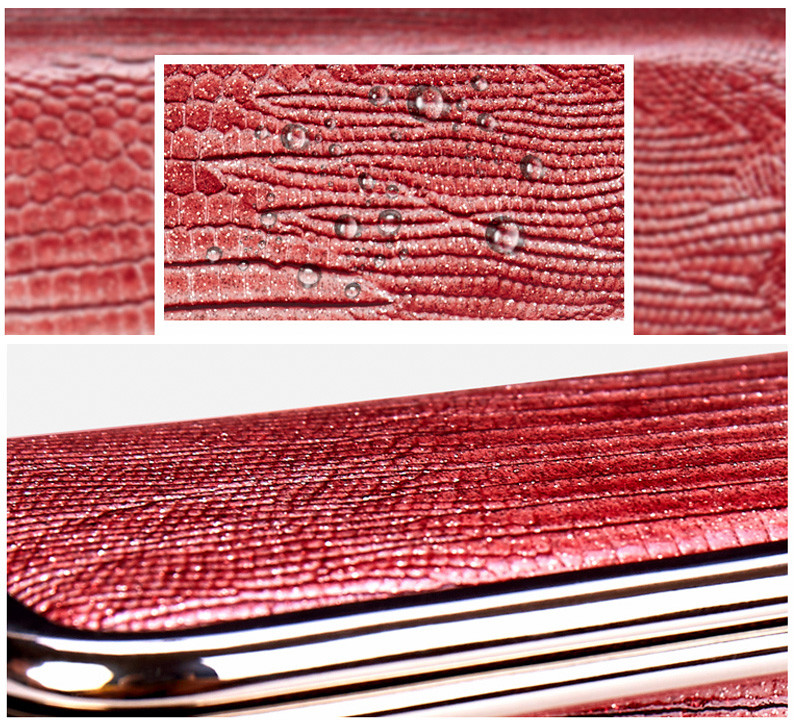 Fashion Design Waterproof PU Leather Lipstick Cosmetic Bag with Mirror