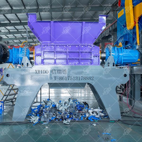 Iron Barrel Shredder Scrap Metal Shredder Mixed Metal Pre Crusher For Metal Recycling Plant