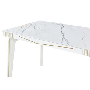 ISO14001 Minimalist Marbled Stone Slate Dining Table