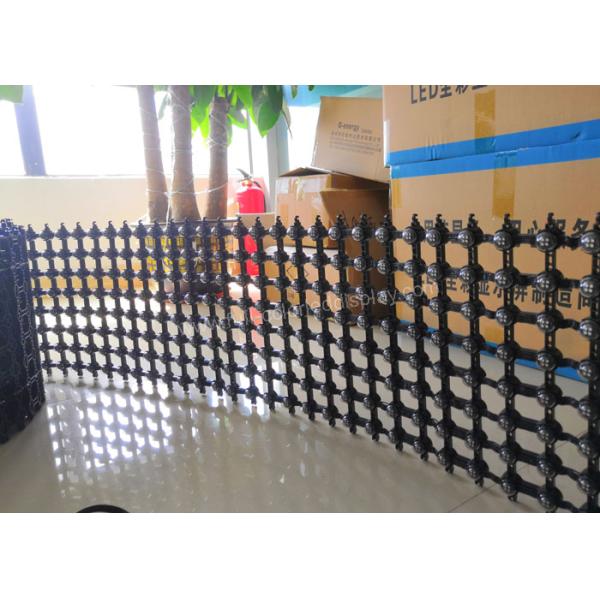 Full Color Transparent LED Video Wall Mesh Flexible Folded Any Shape In Glass Mall