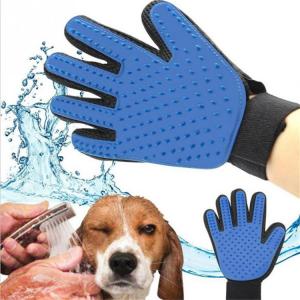 Quality Pet Grooming Glove For Cats Hair Brush Comb Dog Cleaning Massage Glove Animal Deshedding Gloves Effcient Bath Silicone C wholesale