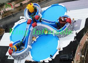 Quality Huge Inflatable Water Parks With Cartoon Characters , Slides , Swimming Pools wholesale