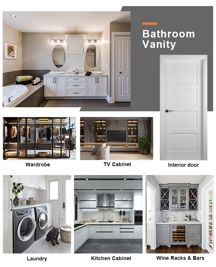 Apartment Bathroom Vanity Combo with Mirror Customized Waterproof Modern Cabinets