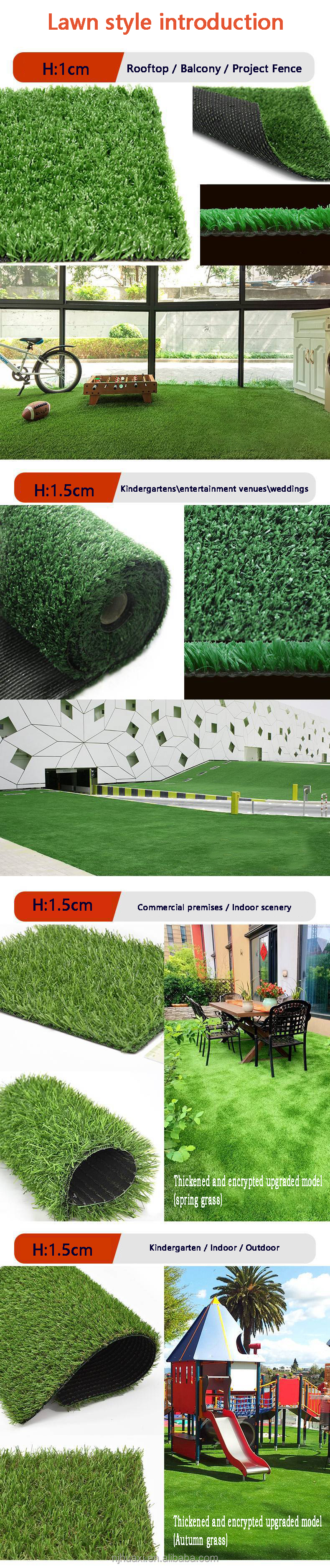 Garden Artificial Grass Rug For Decoration Special Turf For Football Field