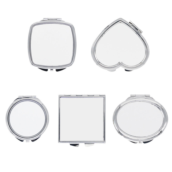 Custom Pocket Compact Makeup Sublimation Mirror Small Foldable Portable Double Sided Promotional Cosmetic Mirror