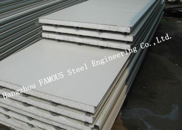 100mm Residential Fireproof Steel Sheet EPS Sandwich Panels Wall Cladding