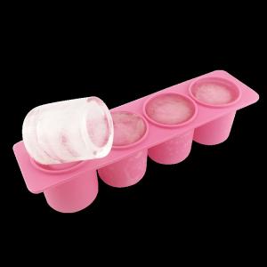 China 4 Cubes Soft High Quality Silicone Ice Shot Glass Mold Colorful Fancy Ice Shot Cup Ice And Snack Maker on sale