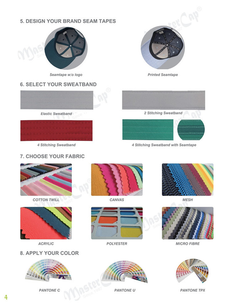 Customized high quality new style 3d rubber printing baseball caps with screen printed tape