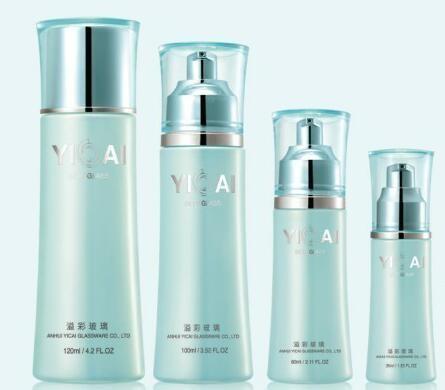 100ml Commercial Glass Pump Bottles Lotion Bottles/ Custom Cosmetic Packaging