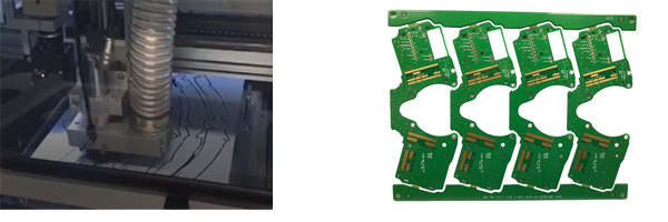 Small Footprint Stand Alone PCB Router Machine Allow 0.6mm Dia Routing Bits