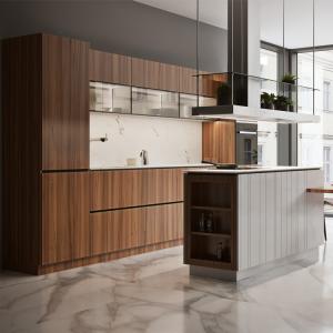 Quality Waterproof Solid Wood Floor Cabinet Modular Kitchen Cabinets wholesale