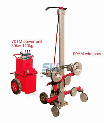 Cheap 25kw Stone Marble Concrete Wire Saw Cutting Machine With 10 Pcs Wheels for sale