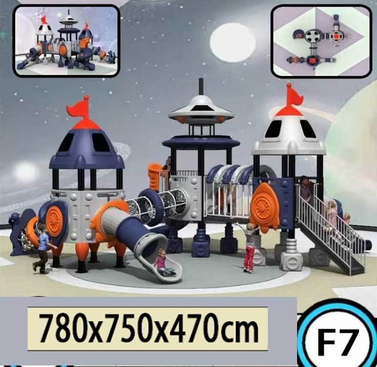 Space Star 34 models Themed Kids Playground Slide Plastic Combination Slide Customizable Indoor Outdoor Water Park Kindergarten Play Equipment