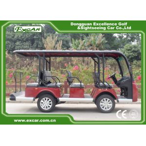 China Blue Electric Sightseeing Bus Trojan Battery Powered Electric Tour Bus on sale