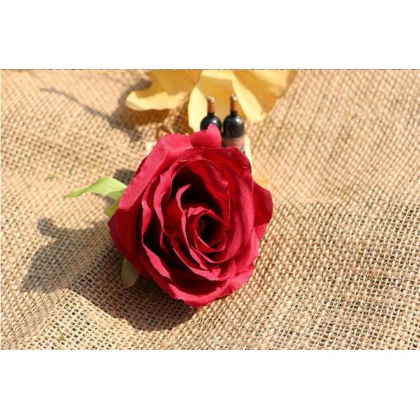 UVG FBL02 silk roses artificial flower head for wedding flower wall backdrop use