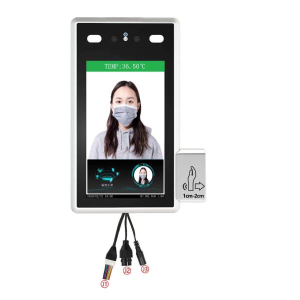 FCC 8inch Monitor 5cm Wrist Face Recognition IR Temperature Camera