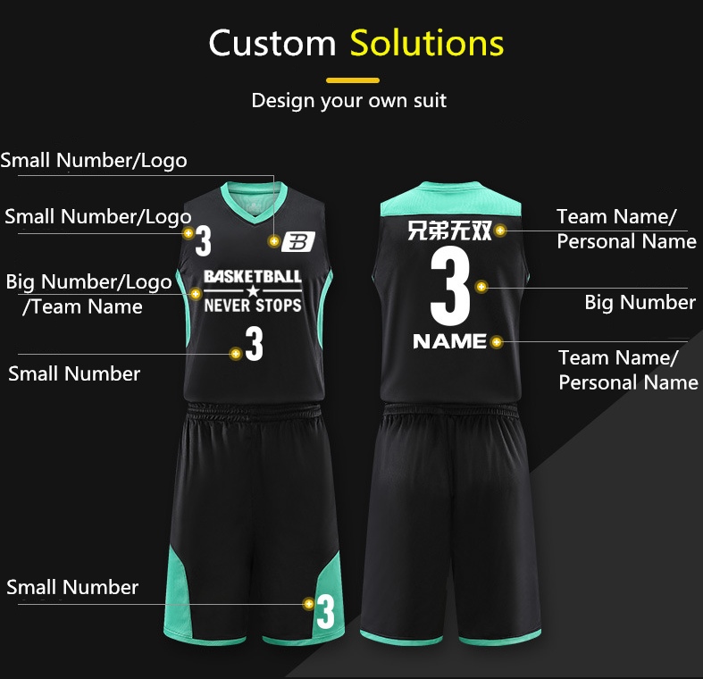 Blank Basketball Jersey Set Uniform Custom Basketball Jersey for Men uniformes de basketball para mujeres
