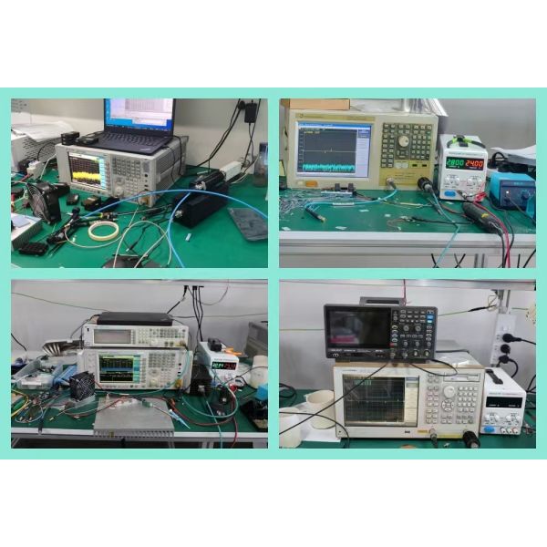 Performance testing results for the wireless video transmitter