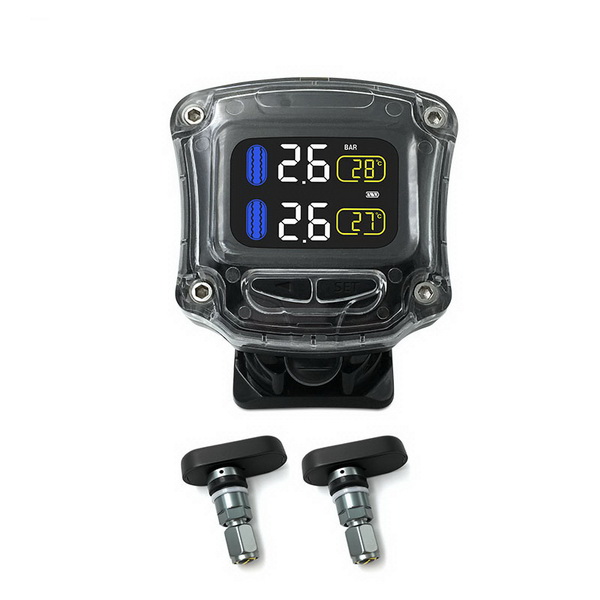 Waterproof Motorcycle Tire Pressure Monitoring system with External TPMS Sensors