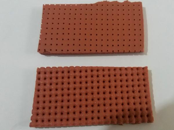 Cheap yellow / Red Perforated Silicone Foam Sheet Size 10mm X 0.9m X 1.8m for sale